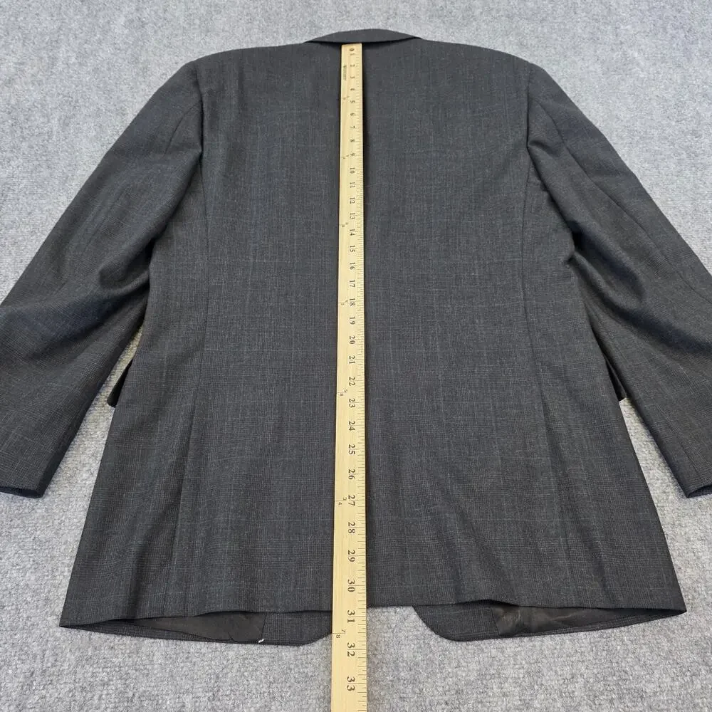 Vintage Brooks Brothers Blazer Mens 40 Long Gray Wool 2 Button Jacket USA Union